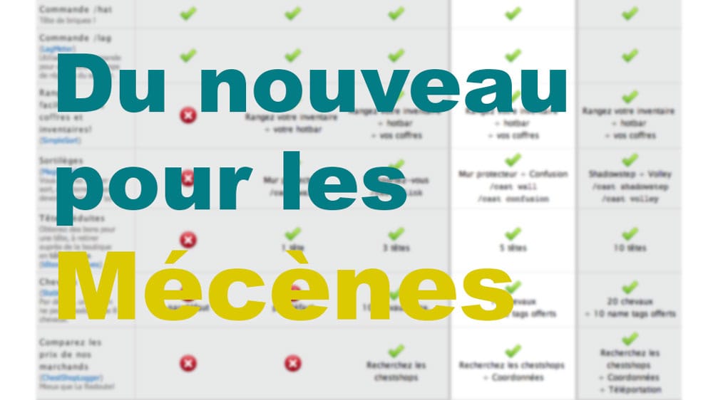 Du nouveau pour les mécènes