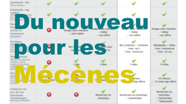 Du nouveau pour les mécènes