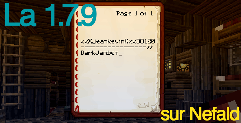 Nous sommes en 1.7.9